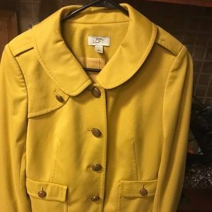 Loft Mustard Coat - Size 4